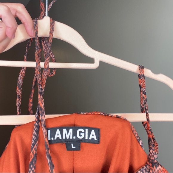 I.AM.GIA ORANGE COLETTE TOP - Picture 3 of 4